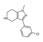 3-(3-chlorophenyl)-1-methyl-4,5,6,7-tetrahydro-1H-pyrazolo[4,3-c]pyridine结构式