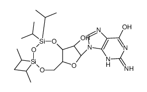 3',5'-O-[四(1-甲基乙基)-1,3-二硅氧烷二基]鸟苷-13C,15N2结构式