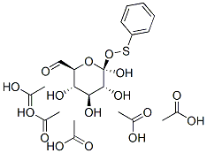 .beta.-D-gluco-Hexodialdo-1,5-pyranose, S-phenyl monothiohemiacetal, pentaacetate, (R)-结构式