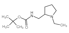 (1-乙基吡咯烷-2-基)甲基氨基甲酸叔丁酯结构式