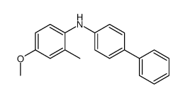 4-methoxy-2-methyl-N-(4-phenylphenyl)aniline结构式