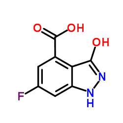 6-FLUORO-3-HYDROXY-4-INDAZOLECARBOXYLIC ACID结构式