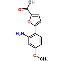 1-[5-(2-AMINO-4-METHOXY-PHENYL)-FURAN-2-YL]-ETHANONE structure