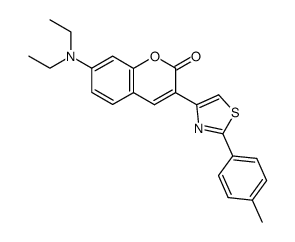 7-Diethylamino-3-(2-p-tolyl-thiazol-4-yl)-chromen-2-one Structure