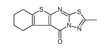 6,7,8,9-tetrahydro-2-methyl-10H-<1>benzothieno<2,3-d><1,3,4>thiadiazolo<3,2-a>pyrimidin-10-one结构式