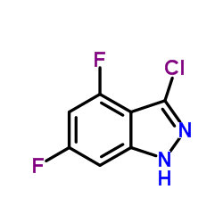 3-CHLORO-4,6-DIFLUORO-(1H)INDAZOLE结构式
