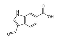 1H-Indole-6-carboxylic acid, 3-formyl- Structure