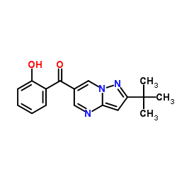 (2-tert-Butylpyrazolo[1,5-a]pyrimidin-6-yl)(2-hydroxyphenyl)methanone Structure