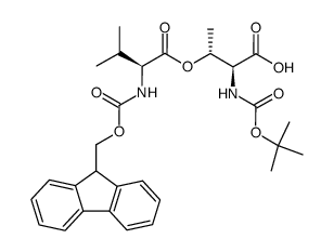 (2S,3R)-3-(((S)-2-((((9H-芴-9-基)甲氧基)羰基)氨基)-3-甲基丁酰基)氧基)-2-((叔丁氧基羰基)氨基)丁酸图片