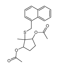 Acetic acid 3-acetoxy-2-methyl-2-(naphthalen-1-ylmethylsulfanyl)-cyclopentyl ester结构式