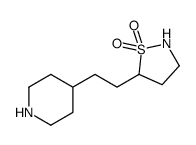 5-(2-piperidin-4-ylethyl)-1,2-thiazolidine 1,1-dioxide Structure