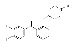 3,4-DIFLUORO-2'-(4-METHYLPIPERAZINOMETHYL) BENZOPHENONE结构式