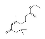 ethyl 3-(2,6,6-trimethyl-4-oxocyclohex-2-en-1-yl)propanoate Structure