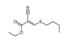 ethyl 3-butylsulfanyl-2-cyanoprop-2-enoate结构式