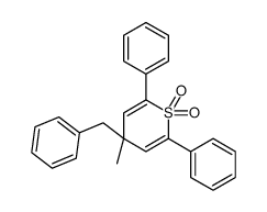4-benzyl-4-methyl-2,6-diphenylthiopyran 1,1-dioxide Structure