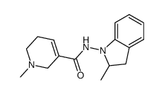 1-methyl-N-(2-methyl-2,3-dihydro-1H-indol-1-yl)-1,2,5,6-tetrahydro-pyridine-3-carboxamide结构式