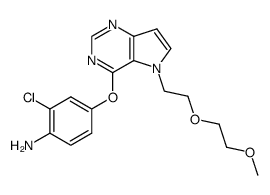 2-chloro-4-({5-[2-(2-methoxyethoxy)ethyl]-5H-pyrrolo[3,2-d]pyrimidin-4-yl}oxy)aniline结构式