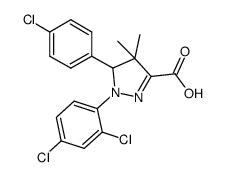 5-(4-chloro-phenyl)-1-(2,4-dichloro-phenyl)-4,4-dimethyl-4,5-dihydro-1-H-pyrazole-3-carboxylic acid结构式