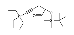 (2S)-2-[tert-butyl(dimethyl)silyl]oxy-5-triethylsilylpent-4-ynal结构式