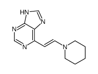 6-(2-piperidin-1-ylethenyl)-7H-purine结构式