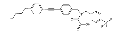 oxo{{4-[(4-pentylphenyl)ethynyl]benzyl}[4-(trifluoromethyl)benzyl]amino}acetic acid Structure