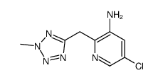 5-chloro-2-[(2-methyltetrazol-5-yl)methyl]pyridin-3-amine结构式