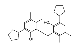 2,2'-methylenebis[6-cyclopentyl-3,4-xylenol] Structure