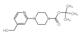 tert-butyl 4-[4-(hydroxymethyl)pyridin-2-yl]piperazine-1-carboxylate结构式