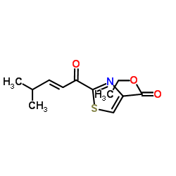 Ethyl 2-(4-methylpent-2-enoyl)thiazole-4-carboxylate Structure