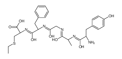 tyrosyl-alanyl-glycyl-phenylalanyl-cysteine S-ethyl ester结构式