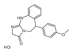 6-(4-methoxyphenyl)-2,5,6,11-tetrahydroimidazo[2,1-b][1,3]benzodiazepin-3-one,hydrochloride Structure