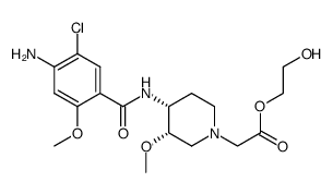 2-hydroxyethyl 2-((3S,4R)-4-(4-amino-5-chloro-2-methoxybenzamido)-3-methoxypiperidin-1-yl)acetate Structure