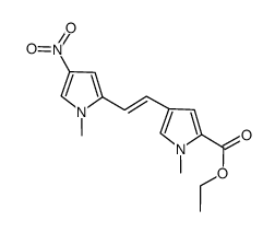 (E)-ethyl 1-methyl-4-(2-(1-methyl-4-nitro-1H-pyrrol-2-yl)vinyl)-1H-pyrrole-2-carboxylate Structure