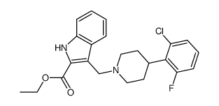 3-[4-(2-chloro-6-fluoro-phenyl)-piperidin-1-ylmethyl]-1H-indole-2-carboxylic acid ethyl ester Structure