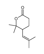 (+-)-4-(α-hydroxy-isopropyl)-6-methyl-hept-5-enoic acid-lactone结构式