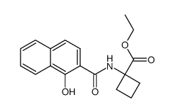 1-[(1-hydroxy-naphthalene-2-carbonyl)-amino]-cyclobutanecarboxylic acid ethyl ester结构式