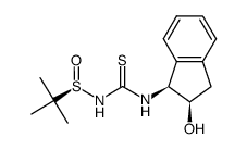 (R)-N-((1S,2R)-2-hydroxy-2,3-dihydro-1H-inden-1-ylcarbamothioyl)-tert-butanesulfinamide结构式