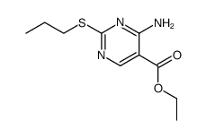 4-amino-2-propylmercapto-pyrimidine-5-carboxylic acid ethyl ester Structure