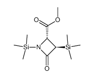 (3S,4R)-3,N-bis(trimethylsilyl)-2-oxoazetidine-4-carboxylic acid methyl ester结构式