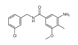3-amino-N-(3-chlorobenzyl)-5-methoxy-4-methylbenzamide结构式