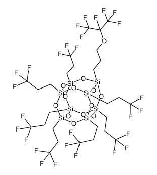 (3-heptafluoroisopropoxy)propylhepta(3,3,3-trifluoropropyl)-T8-silsesquioxane结构式