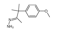 3-(4-methoxy-phenyl)-3-methyl-butan-2-one-hydrazone结构式