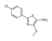 2-(4-chlorophenyl)-4-methylsulfanyl-1,3-thiazol-5-amine Structure
