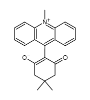 5,5-dimethyl-3-oxo-2-(10-methyl-9-acridinio)cyclohexene-1-olate结构式