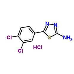 5-(3,4-DICHLOROPHENYL)-1,3,4-THIADIAZOL-2-YLAMINE HYDROCHLORIDE结构式