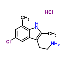 2-(5-Chloro-2,7-dimethyl-1H-indol-3-yl)ethanamine hydrochloride (1:1) Structure