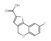 8-fluoro-4h-thieno[3,2-c]chromene-2-carboxylic acid Structure