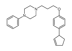 1-[3-(4-cyclopent-2-en-1-ylphenoxy)propyl]-4-phenylpiperazine结构式