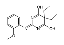 5,5-diethyl-2-(2-methoxyanilino)-1H-pyrimidine-4,6-dione结构式
