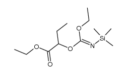 (E)-ethyl 2-(ethoxy((trimethylsilyl)imino)methoxy)butanoate Structure